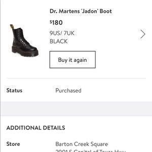 Dr. Martins black ‘Jadon’ boots new (never worn)